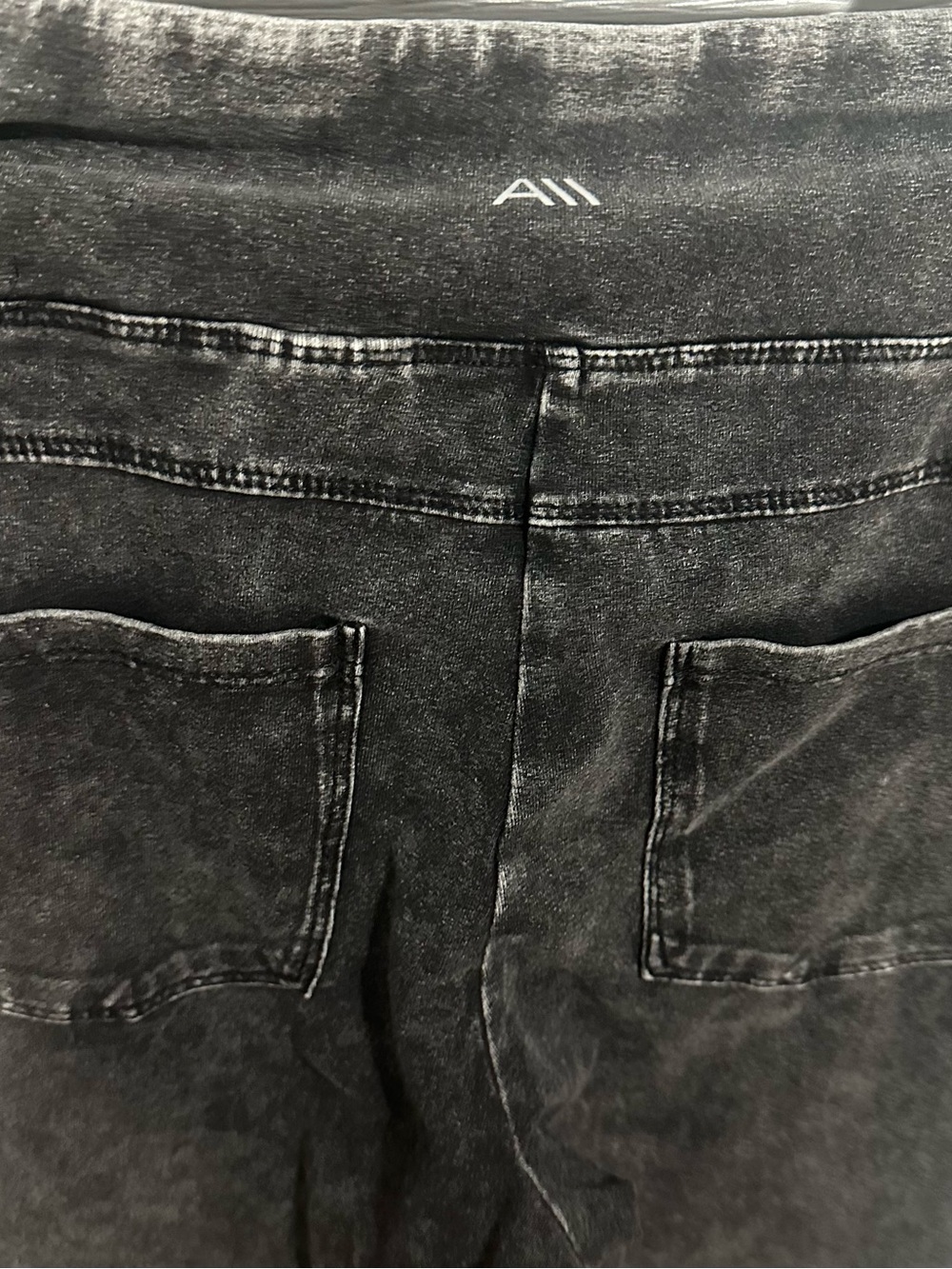 Women's Black Moto-Stitch Leggings - Picture 3 of 7